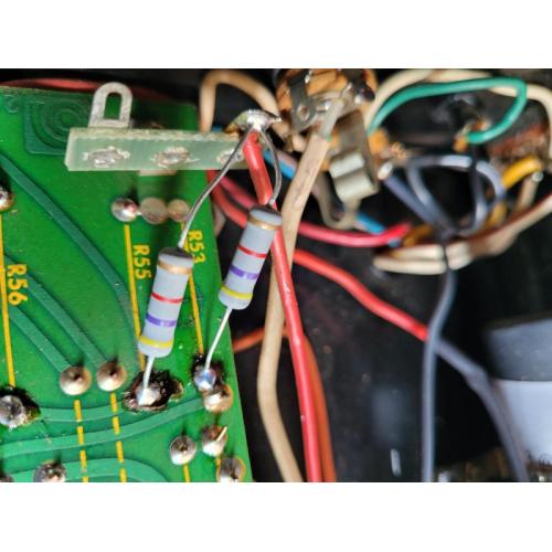 Customer image:<br/>"Replacement of 1971 resistors in Ampeg B15s "