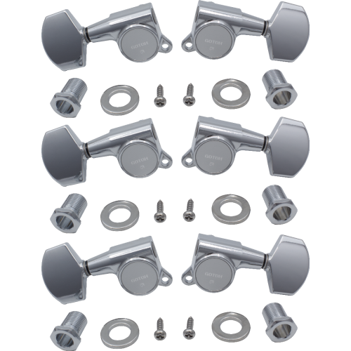 Tuners - Gotoh, SG381 MG, Large Locking Schaller-style, Chrome, 3 per side image 2