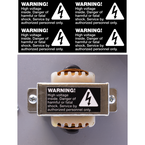 Label - High Voltage Warning, Large, Sticker image 1