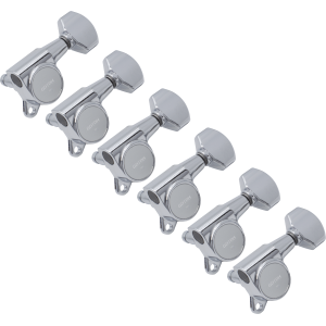 Tuners - Gotoh, SG381 MG, Locking Schaller-style Knob, chrome, 6-in-a-line