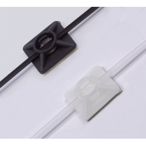 Cable Tie Mount - Nylon, Adhesive Backing