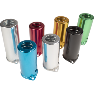 Tube shield - for 9-pin miniature, aluminum, multiple colors